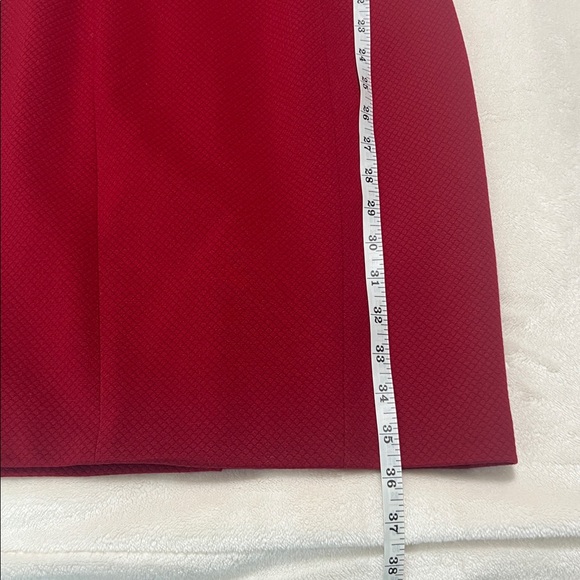 KAREN MILLEN Reverse Point Collar Pencil Dress – Deep Red – Size 2 – EUC - Picture 12 of 15